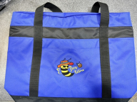 Large Tote Royal Blue Cooler with Embroidered BEES logo